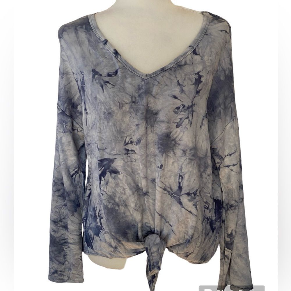 Cupio Womens  Knot Front Boatneck Blouse